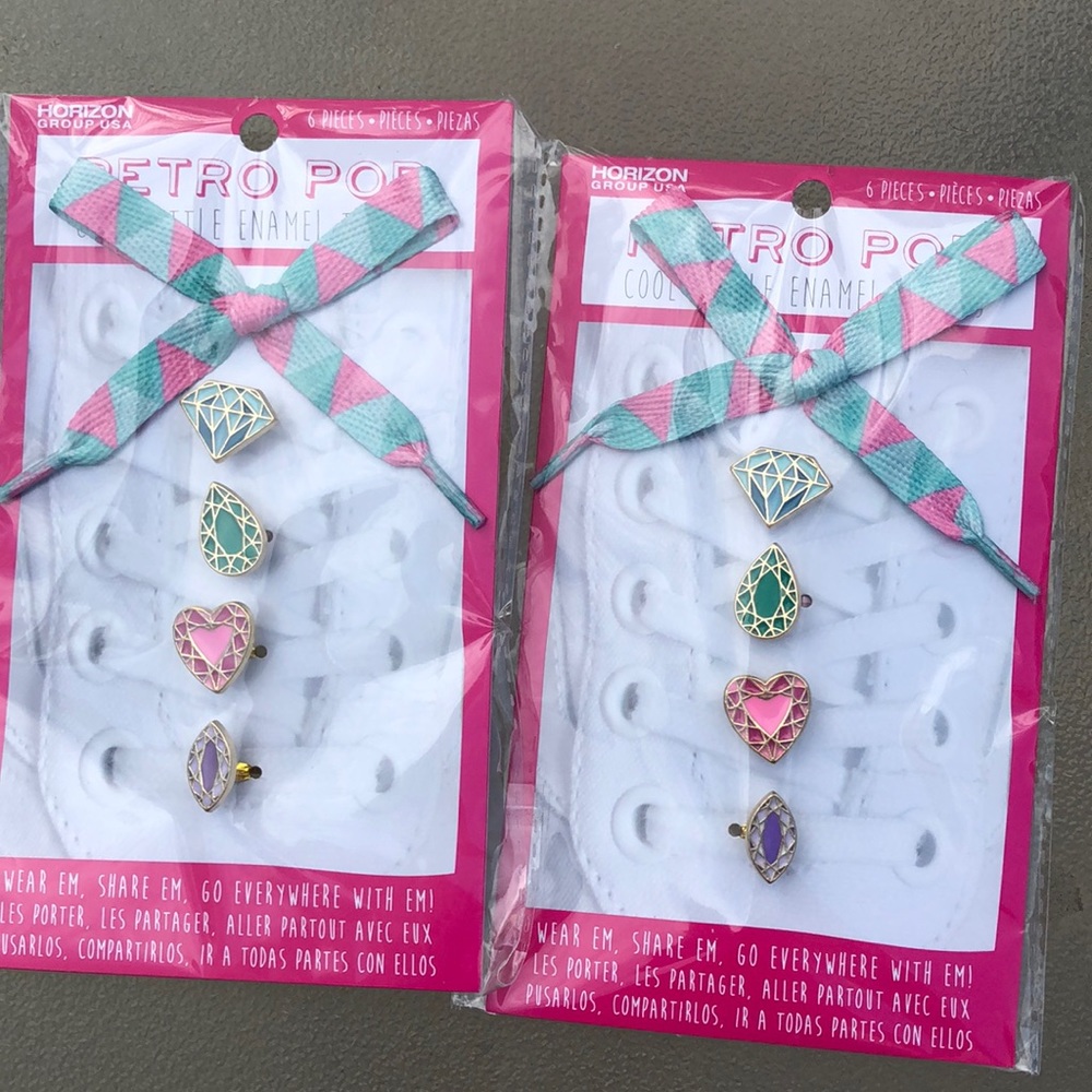 Retro pop shoelace bangles